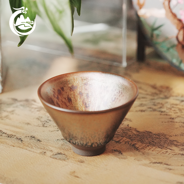 Bemy Golden Blossom Partridge Glaze Tenmoku Tea Cups