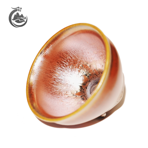 Bemy Amber Bloom Oil Spotting Tenmoku Tea Cups