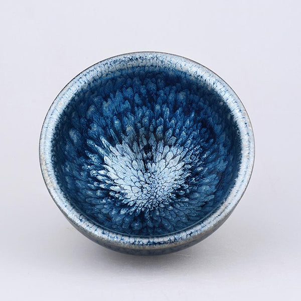 Bemy Frosted Oil Spotting Tenmoku Tea Cups