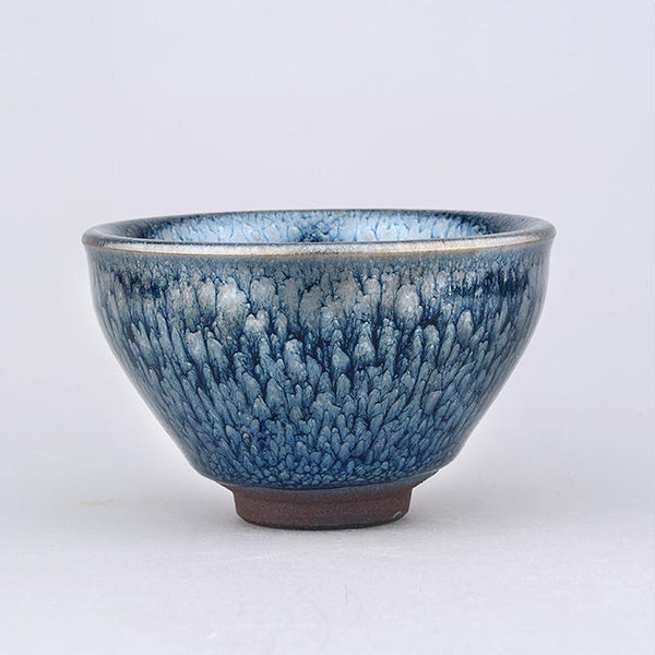 Bemy Frosted Oil Spotting Tenmoku Tea Cups