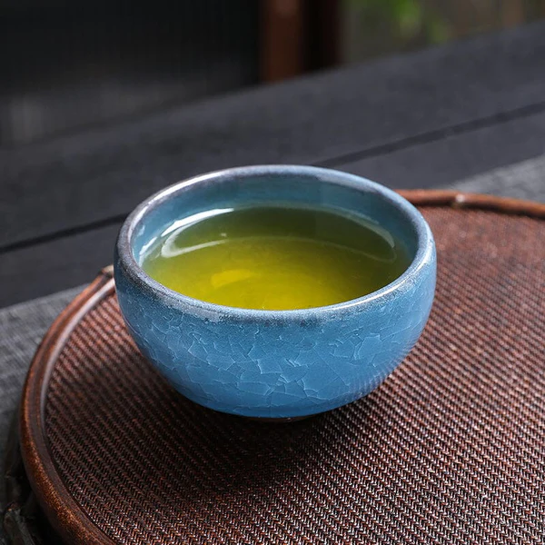 Bemy Oceanic Ice Crackle Tenmoku Tea Cups