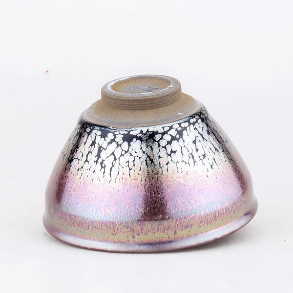 Bemy Blushing Pink Oil Spotting Tenmoku Tea Cups