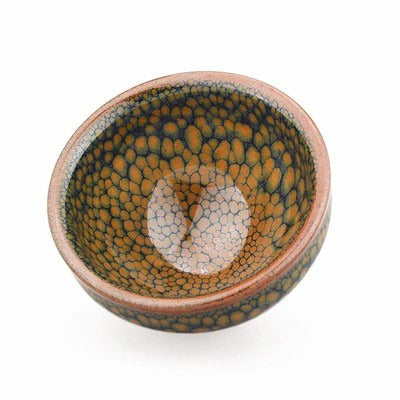 Bemy Woodland Glow Partridge Glazed Tenmoku Tea Cups