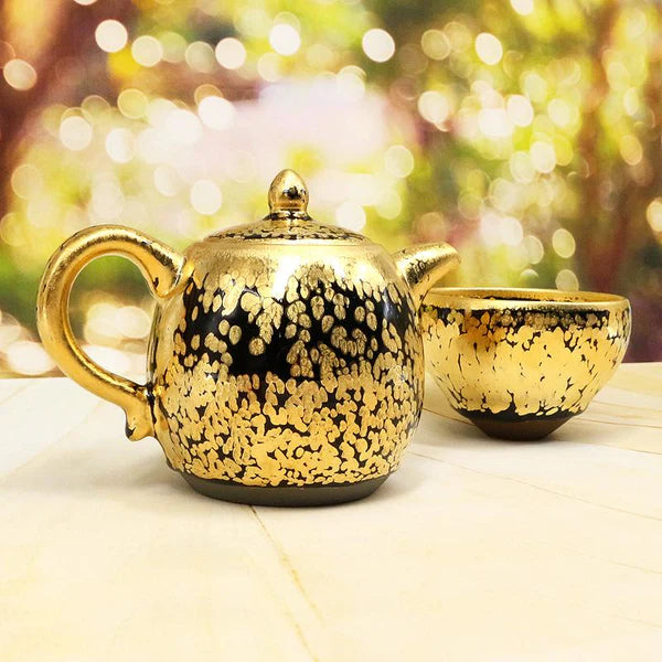 Bemy Golden Flames Tea Pot
